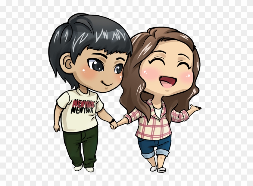 Anime Love Couple Png File Boy N Girl Friendship Animation Transparent Png 610x607 Pngfind