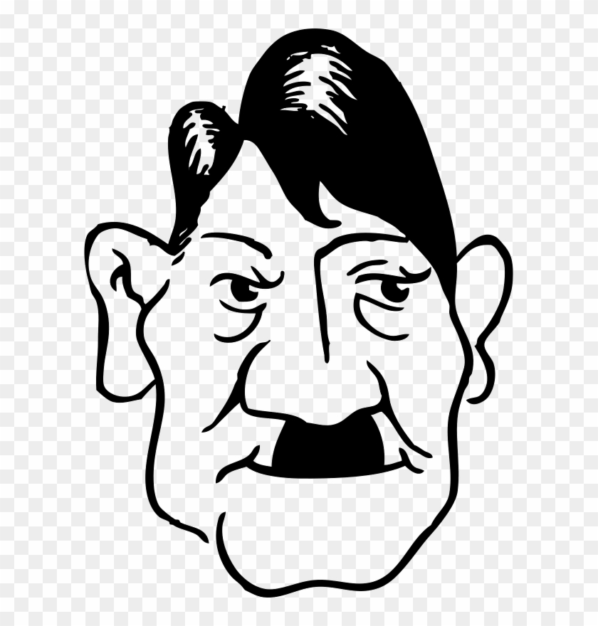 Adolf Hitler - Adolf Hitler Cartoon Face, HD Png Download -  603x800(#234267) - PngFind