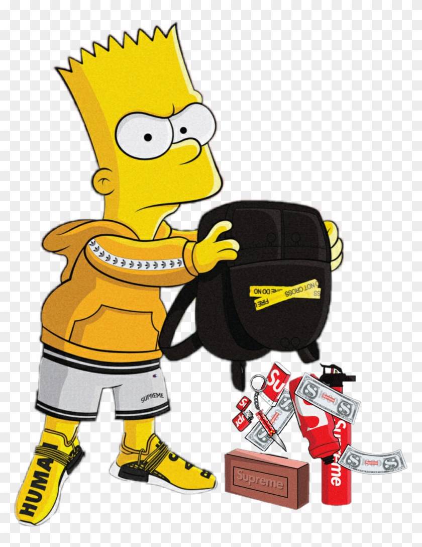 Bape Hypebeast Bart Simpson Supreme Wallpaper - Supreme Bart Simpson  Png,Hypebeast Png - free transparent png images 