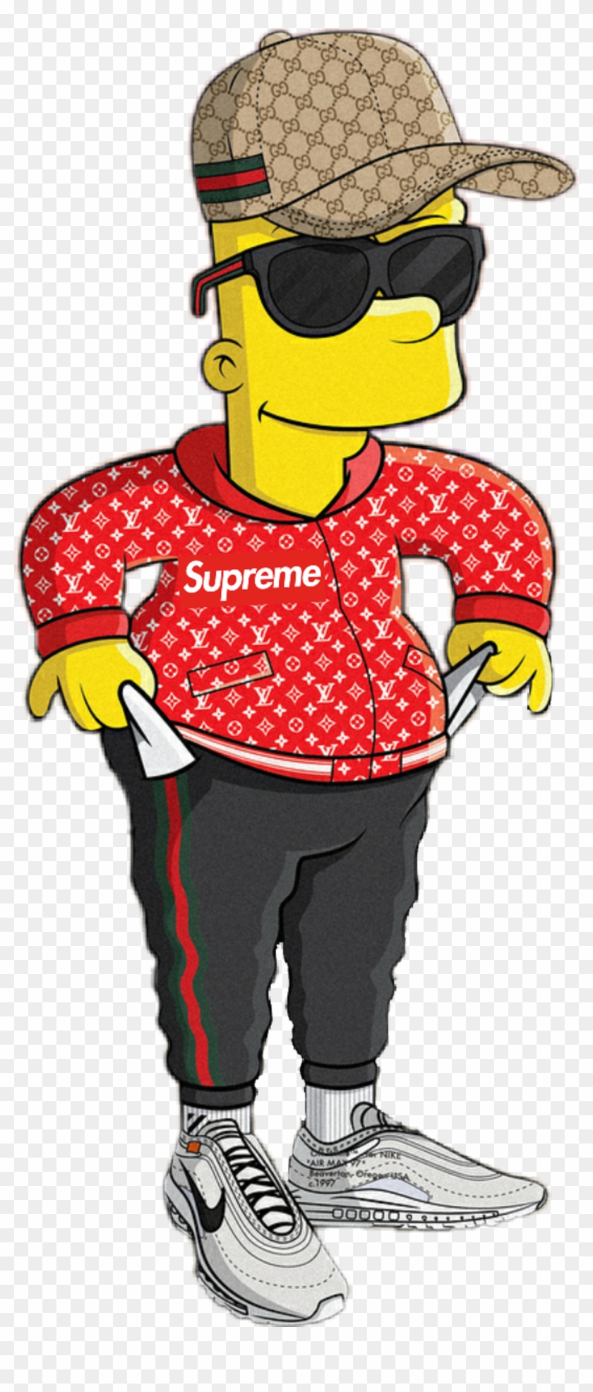 Download Sad Bart Simpsons Supreme Wallpaper