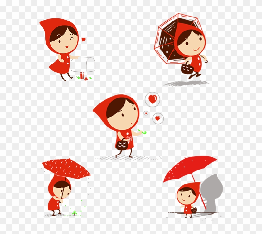 Red Riding Hood Clipart Ridign Little Red Riding Hood Characters Png Transparent Png 800x800 Pngfind