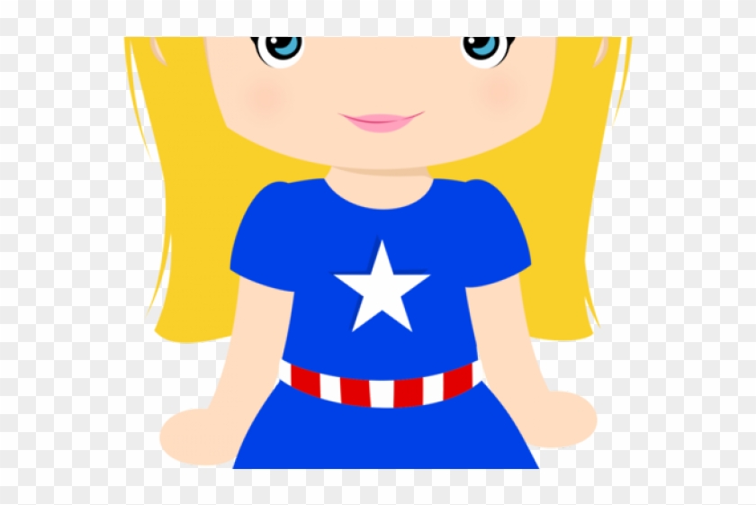 Supergirl Clipart Captain America Girl - Captain America Girl Cute Cartoon,  HD Png Download - 640x480(#2312576) - PngFind