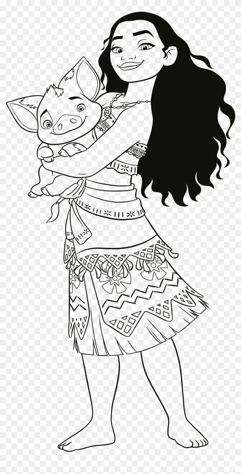 Moana Coloring Pages Vaiana Oceania Da Colorare Hd Png Download 1250x2361 Pngfind