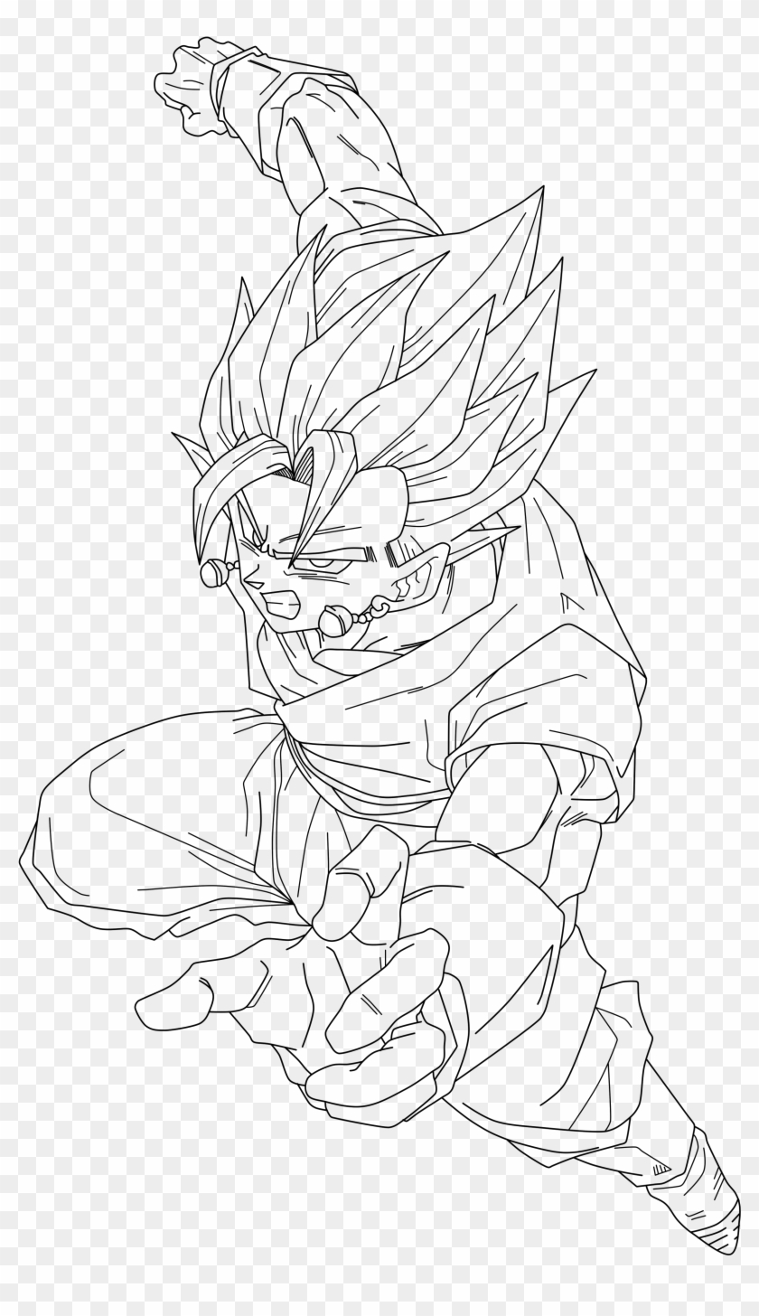 Gogeta Vegito Dragon Ball Z Coloring Pages Coloring And Drawing