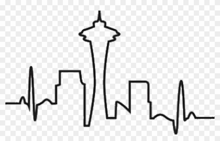 skyline #seattle #greysanatomy #hospital #show #doctors - Grey's Anatomy  Seattle Skyline, HD Png Download - 1024x609(#2318320) - PngFind
