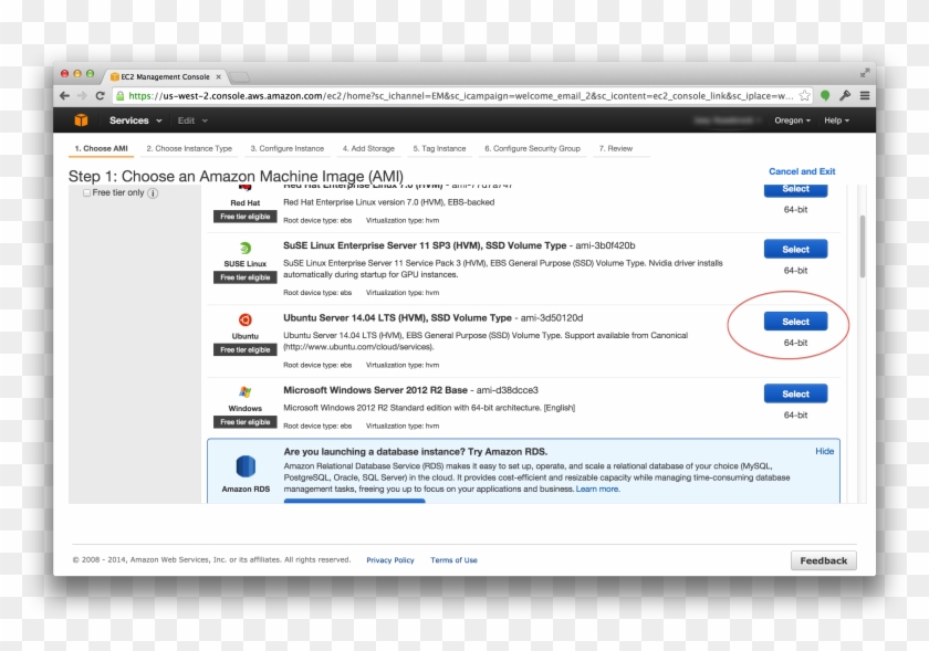 Select An Amazon Ec2 Os - Ticket System Design Ui, HD Png Download ...