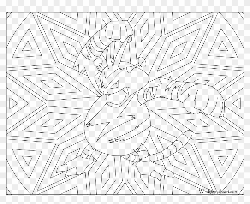Adult Pokemon Coloring Page Electabuzz Line Art Hd Png Download 3300x2550 2327374 Pngfind