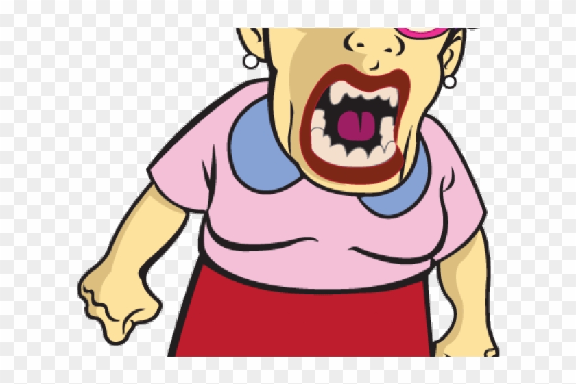 Anger Clipart Teacher Angry - Angry Old Lady Cartoon, HD Png Download -  640x480(#2327448) - PngFind