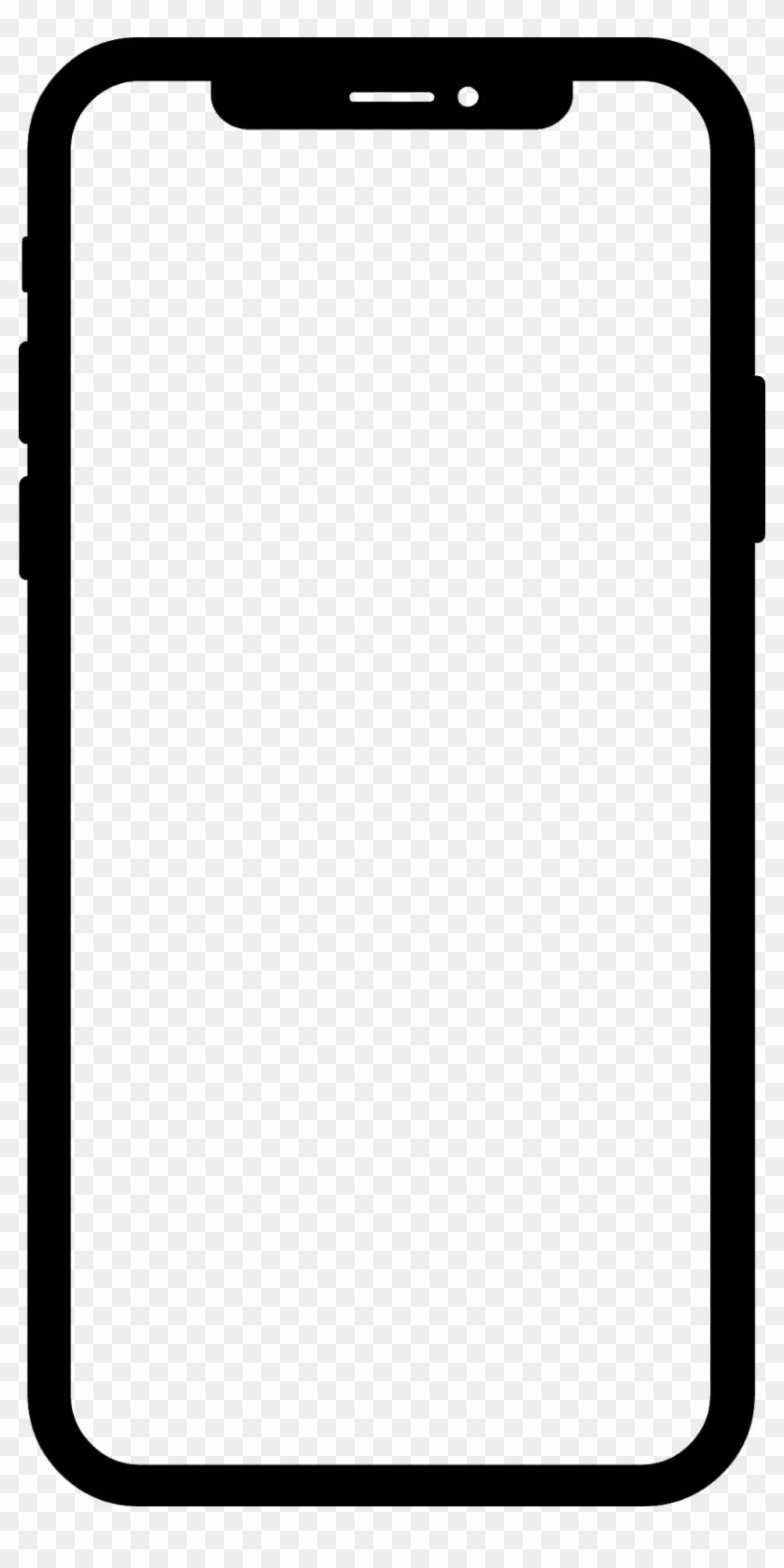 Iphone X Template Png Transparent Png  813x1600 2340118  PngFind