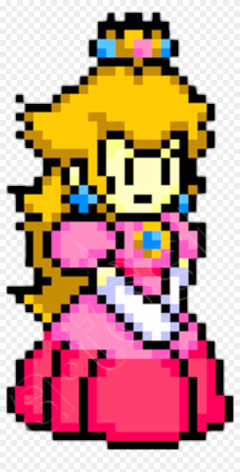 Pink Princess Peach Princesspeach Kawaii Mario Princess Peach 8 Bit Hd Png Download 1024x1965 Pngfind