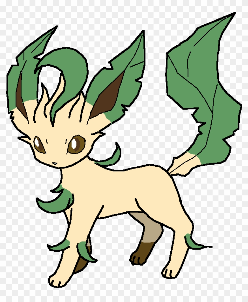 Leafeon - Hard Pokemon To Draw, HD Png Download - 1400x1400(#2346063