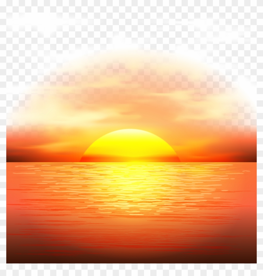 Vector Sky Sunrise Sunset No Background Hd Png Download