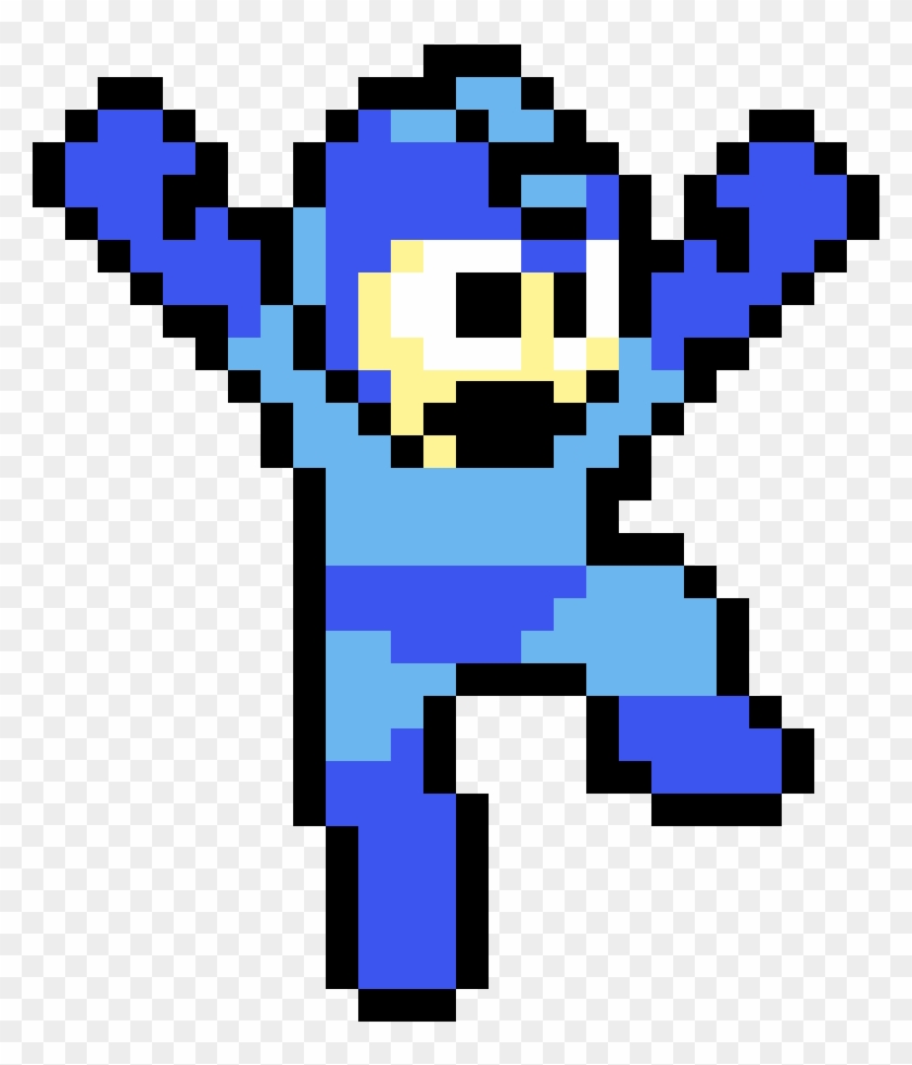 Megaman Jump - 8 Bit Megaman Transparent, HD Png Download
