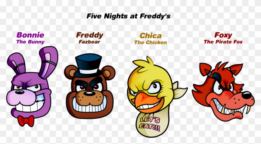 Five Nights At Freddy S Clipart With Image 817965 Five - Freddy Fazbear  Friends Names, HD Png Download - 1258x634(#246291) - PngFind