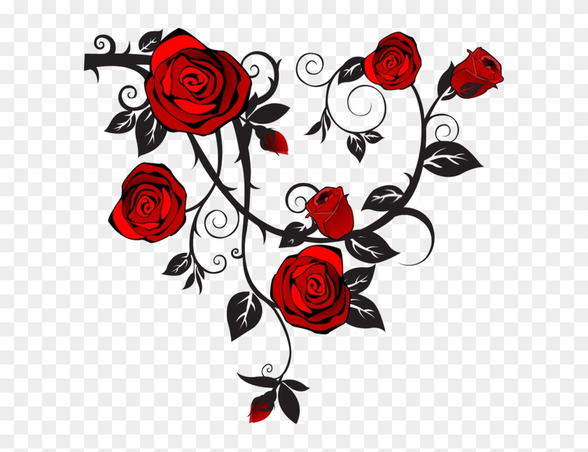 Rose Vine - Rose Vines, HD Png Download - 600x565(#2404516) - PngFind