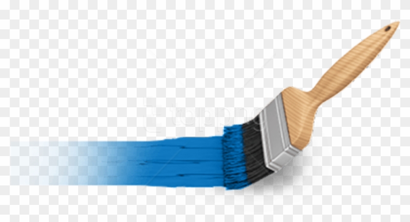 Free Png Download Blue Paint Brush Png Images Background - Paintbrush With Paint  Png, Transparent Png - 850x442(#2415991) - PngFind