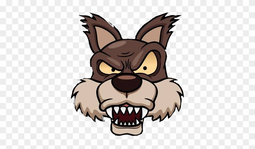 wolf #dog #animal #mask #cartoon #funny #character - Big Bad Wolf Face  Clipart, HD Png Download - 378x412(#2418339) - PngFind