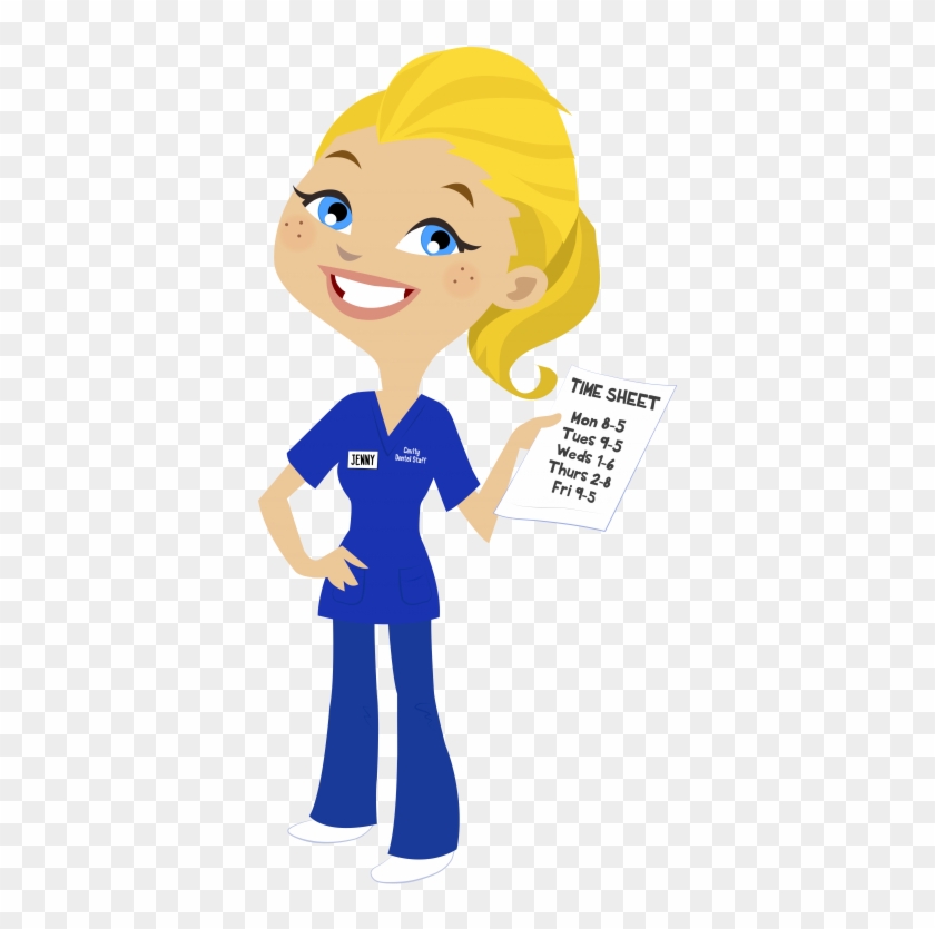 Nurse Clipart Blonde Hair - Nurse Blonde Hair Cartoon, HD Png Download -  445x800(#2427153) - PngFind