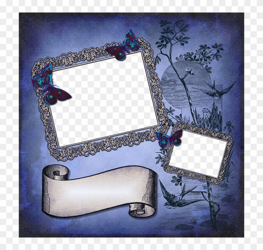 Scrapbook, Background, Page, Craft, Frame, Vintage, HD Png Download