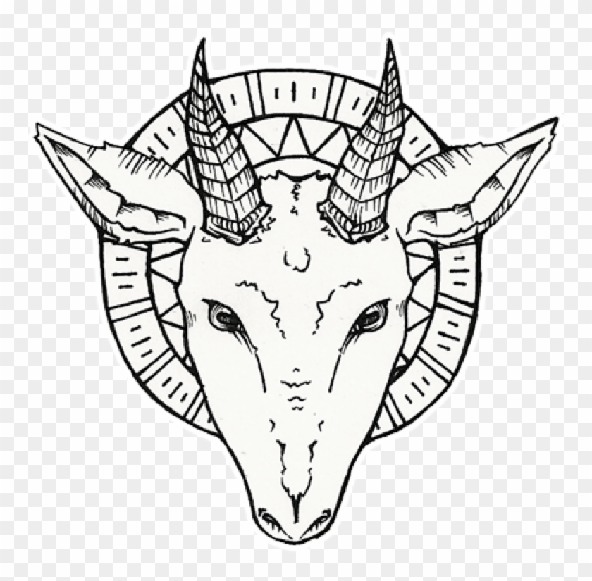 Satan Drawing Goat Satan Goat Head Png Transparent Png