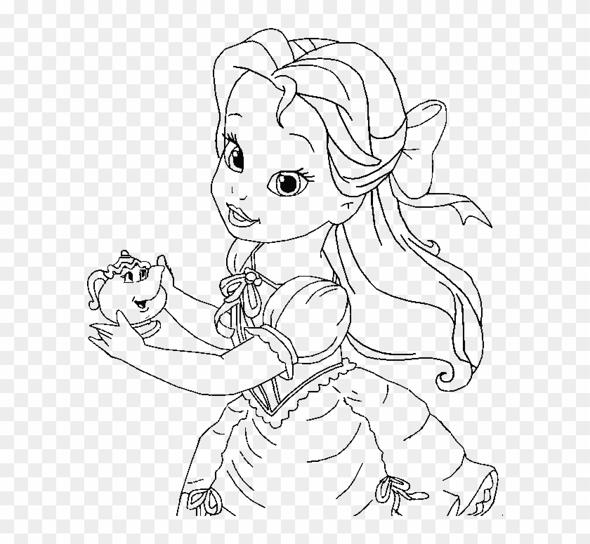 Baby Princess Belle Coloring Page Kids Coloring Pages Baby