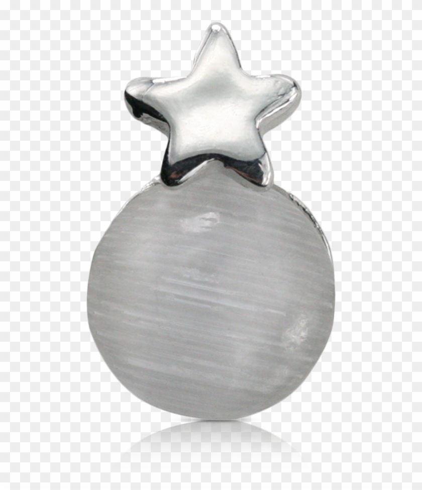 Round And Little Star Silver - Silver, HD Png Download - 500x902 ...