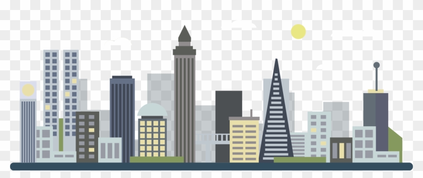 City Vector Png Transparent Png 3045x1139 Pngfind