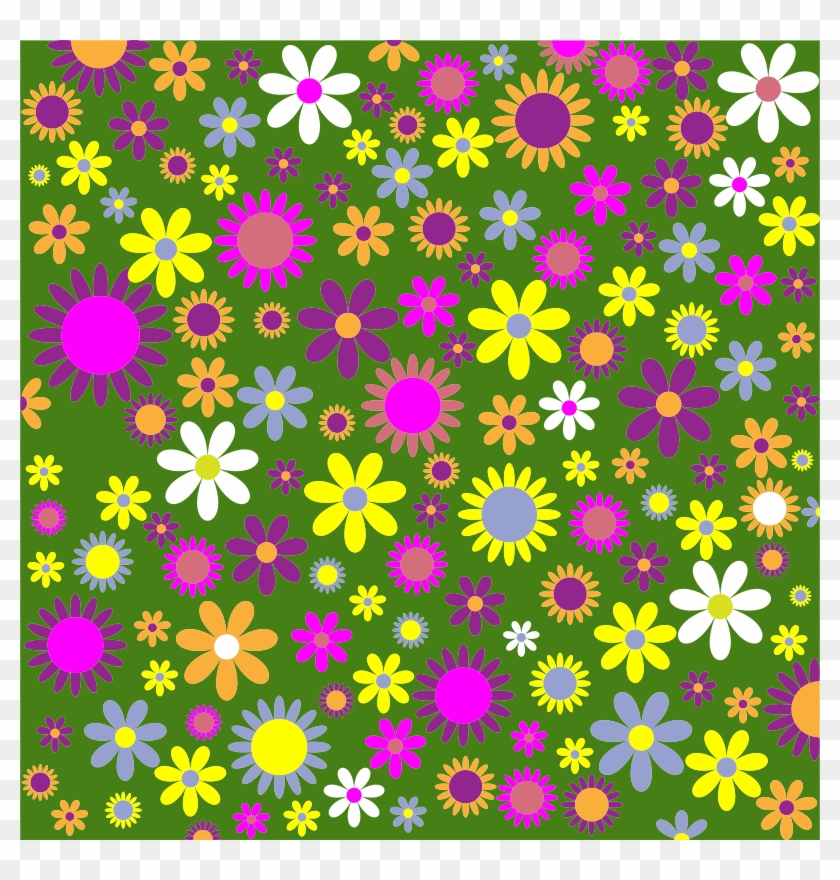 Retro Flower Pattern Background, HD Png Download - 800x800(#2464738 ...
