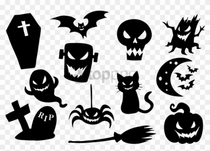 Free Png Halloween Icons Vector Halloween Vector Png Transparent Png 850x572 Pngfind