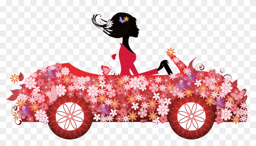Driving Clipart Pink Car - Cartoon Girl Driving Car Png, Transparent Png -  1500x1501(#2476131) - PngFind