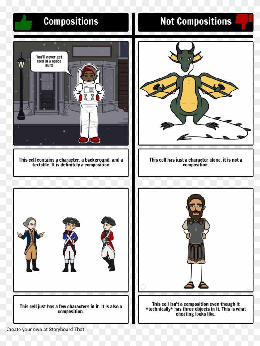 Composition Or Not - Characters Storyboard, HD Png Download - 843x1053 ...