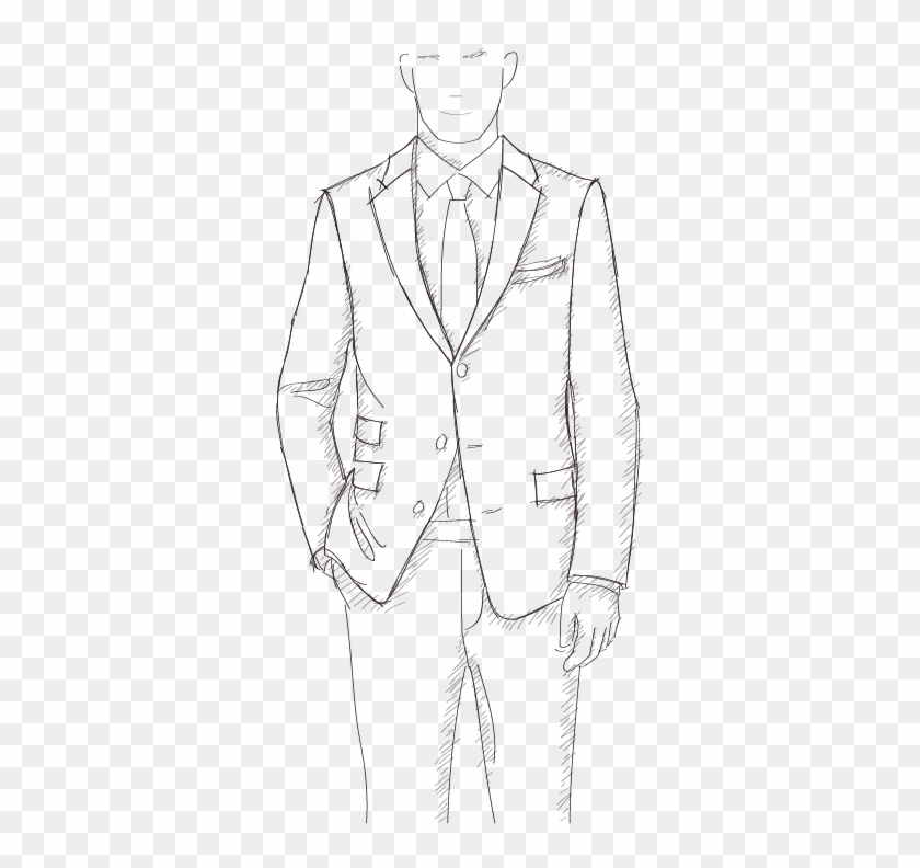 Men's Business Suits Sketch, HD Png Download 532x887(250024) PngFind