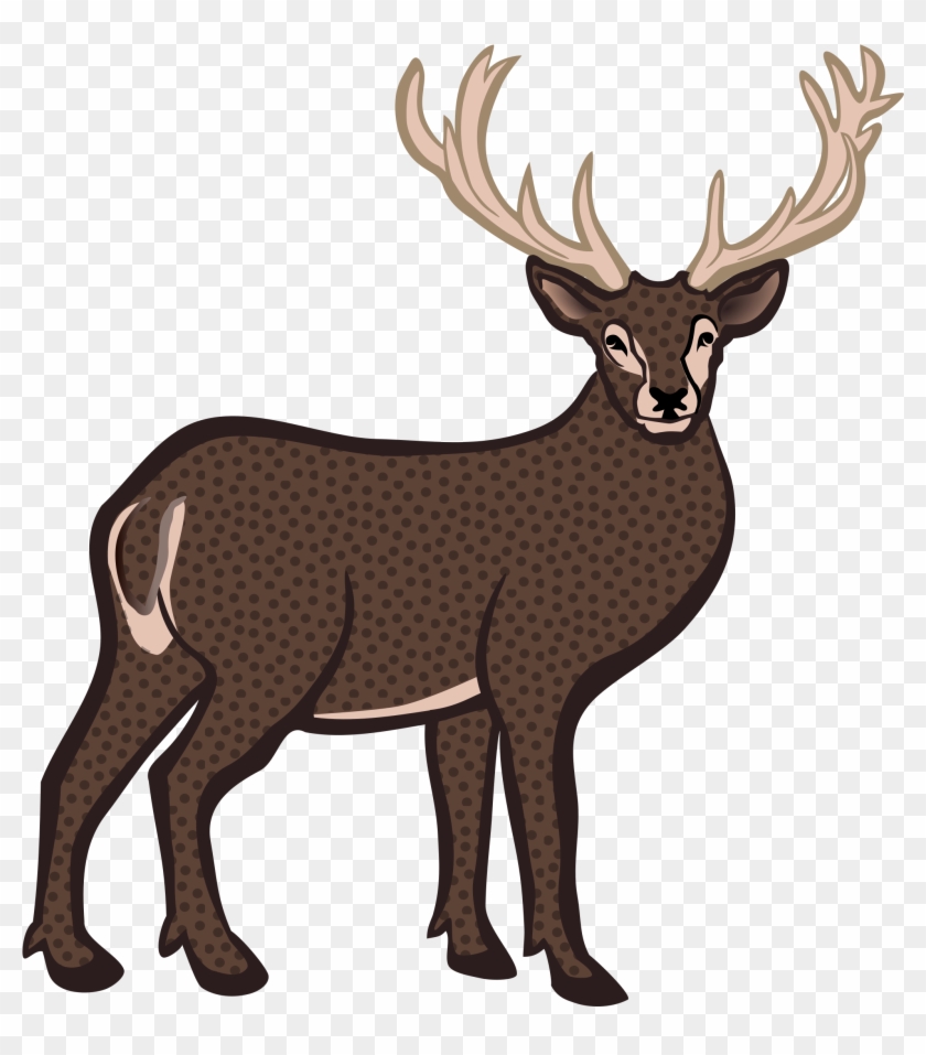 Reindeer White-tailed Deer Bison Elk - Buck Deer Clipart, HD Png Download -  727x750(#252954) - PngFind