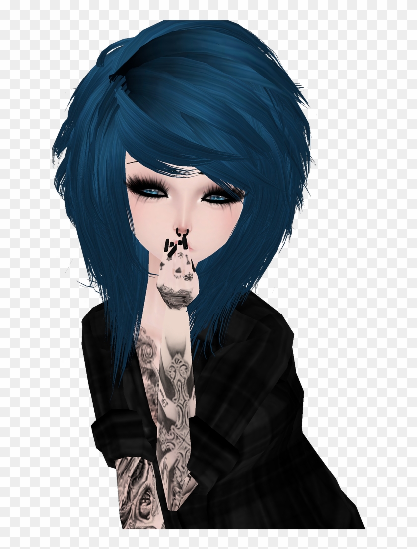 Blog IMVU Avatar Bangs Emo, avatar, heróis, cabelo preto, personagem  fictício png