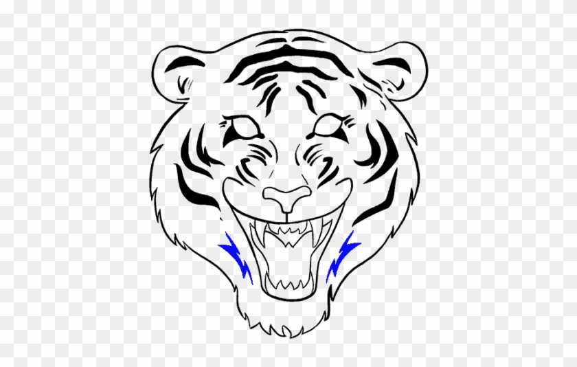 Tiger Face Easy - Tiger Face Drawing Easy, HD Png Download -  600x531(#2523562) - PngFind