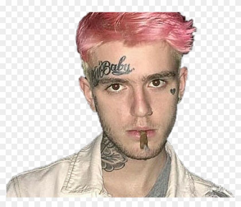 Sticker Other Lil Peep Regard Joint Rap Rock - Lil Peep Pink Hair, HD Png  Download - 949x712(#2542436) - PngFind