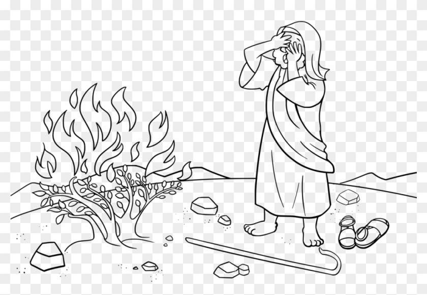 burning bush coloring pages