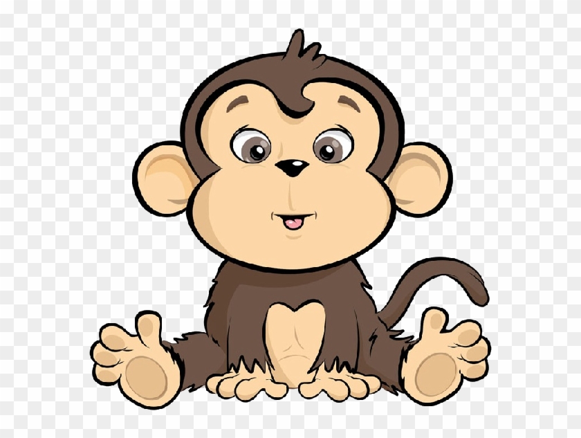 Cartoon Baby Monkey - Baby Cartoon Monkey, HD Png Download -  600x600(#2545854) - PngFind