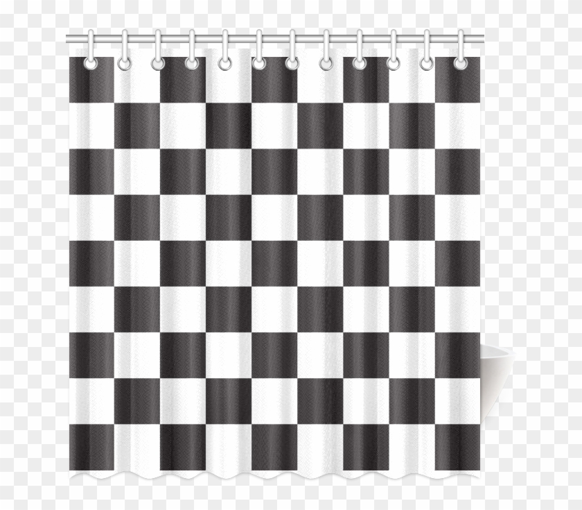 Find hd Checkerboard Black And White Squares Shower Curtain - Checkered Pat...