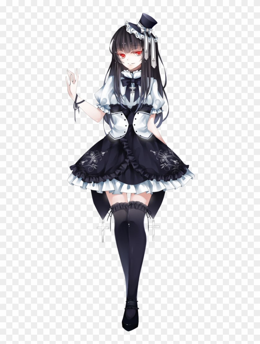 Photo  Anime Girl With Black Hair And Red Eyes  Free Transparent PNG  Clipart Images Download