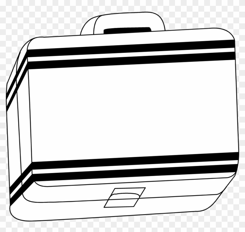 Transparent Lunch Bags - Black And White Lunch Box Clip Art, HD Png
