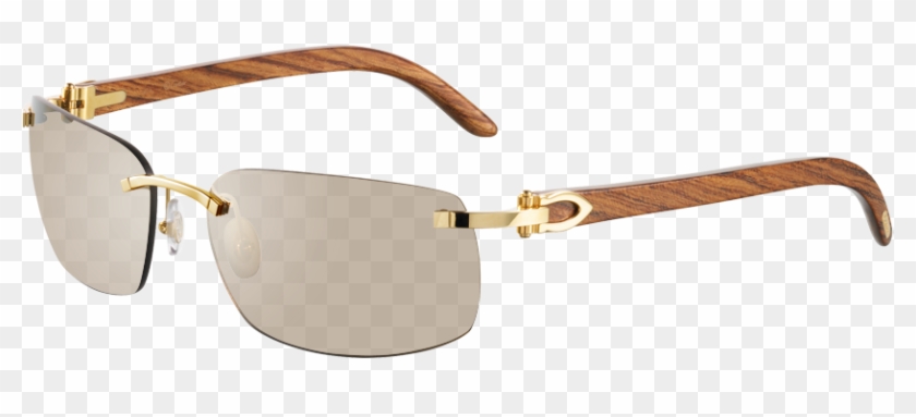 Cartier Glasses Mens Wood, HD Png 