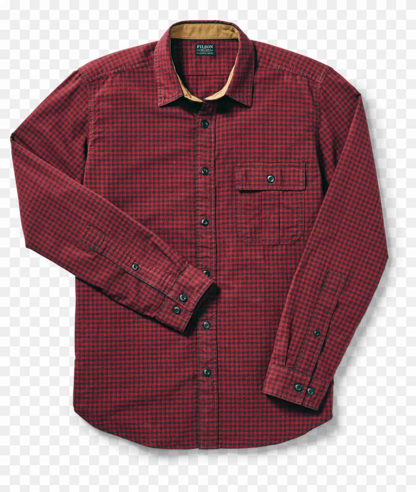 Download Red Button Down Fishing Shirts Png Red Button - Long-sleeved T ...