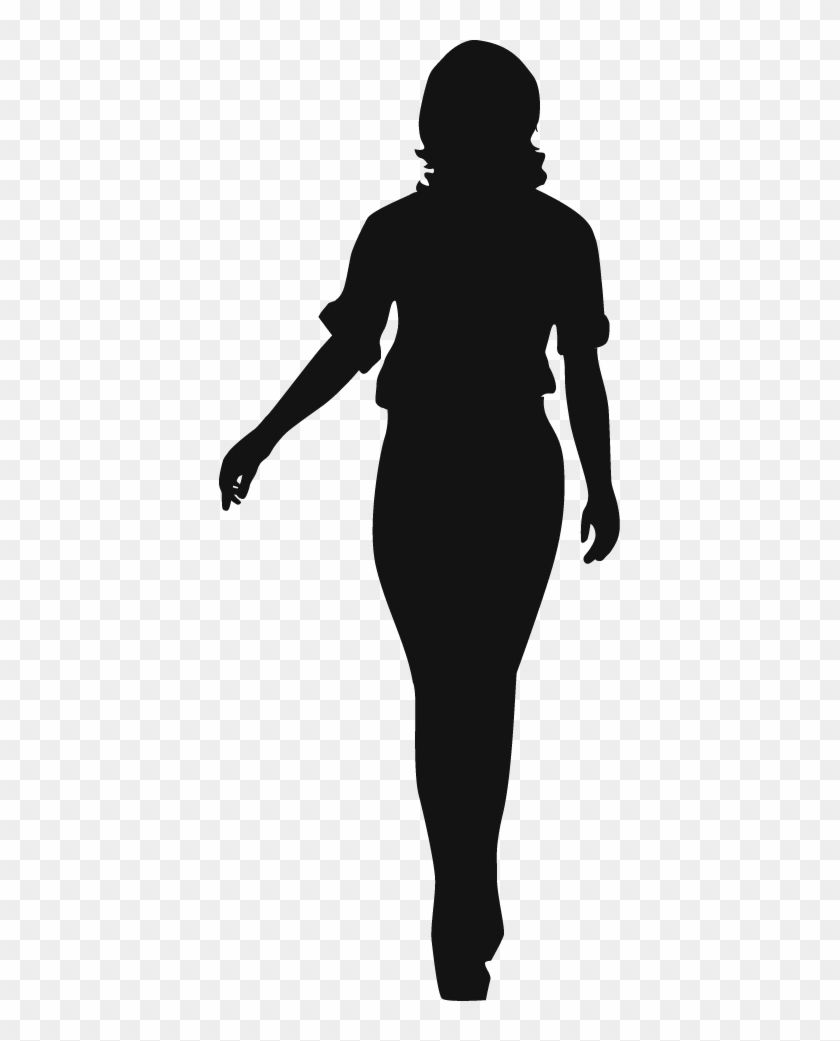 Woman Silhouette - Silhouette Of A Thick Woman, HD Png Download ...