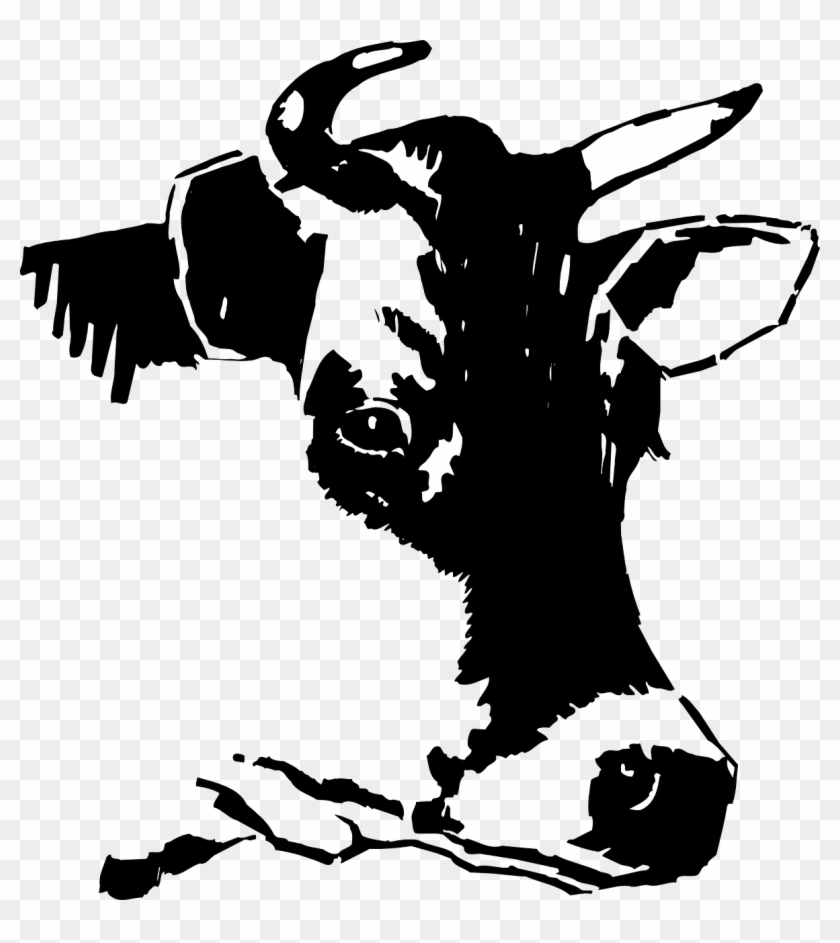 Cow Head Face Dairy Livestock Png Image Clipart Black And White Cow Transparent Png 1190x1280 2597671 Pngfind