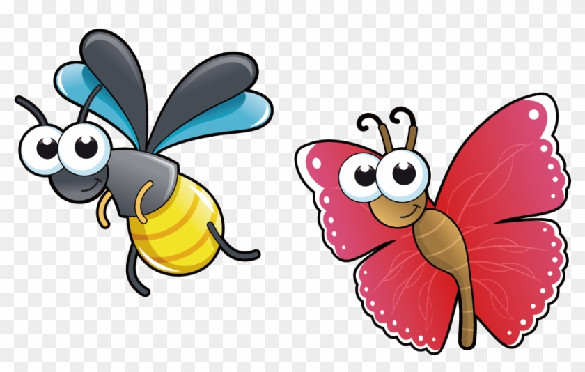 Insect Cartoon Drawing Clip Art - Bugs Cartoon, HD Png Download -  1405x836(#2598844) - PngFind