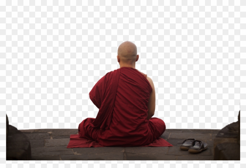 Monk Png Transparent Background - Sitting, Png Download -  1024x683(#2601827) - PngFind