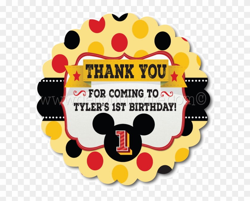Mickey Mouse Birthday Favor Tag , Png Download - Mickey Mouse Tags ...