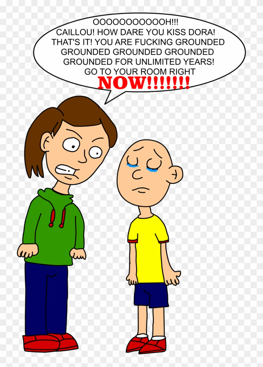 732 X 1092 13 Caillou Gets Grounded Deviantart Hd Png Download