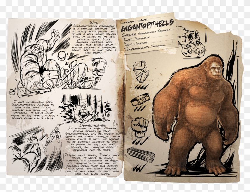 Survival Evolved Wiki Ark Survival Gigantopithecus Hd Png Download 2560x1702 Pngfind